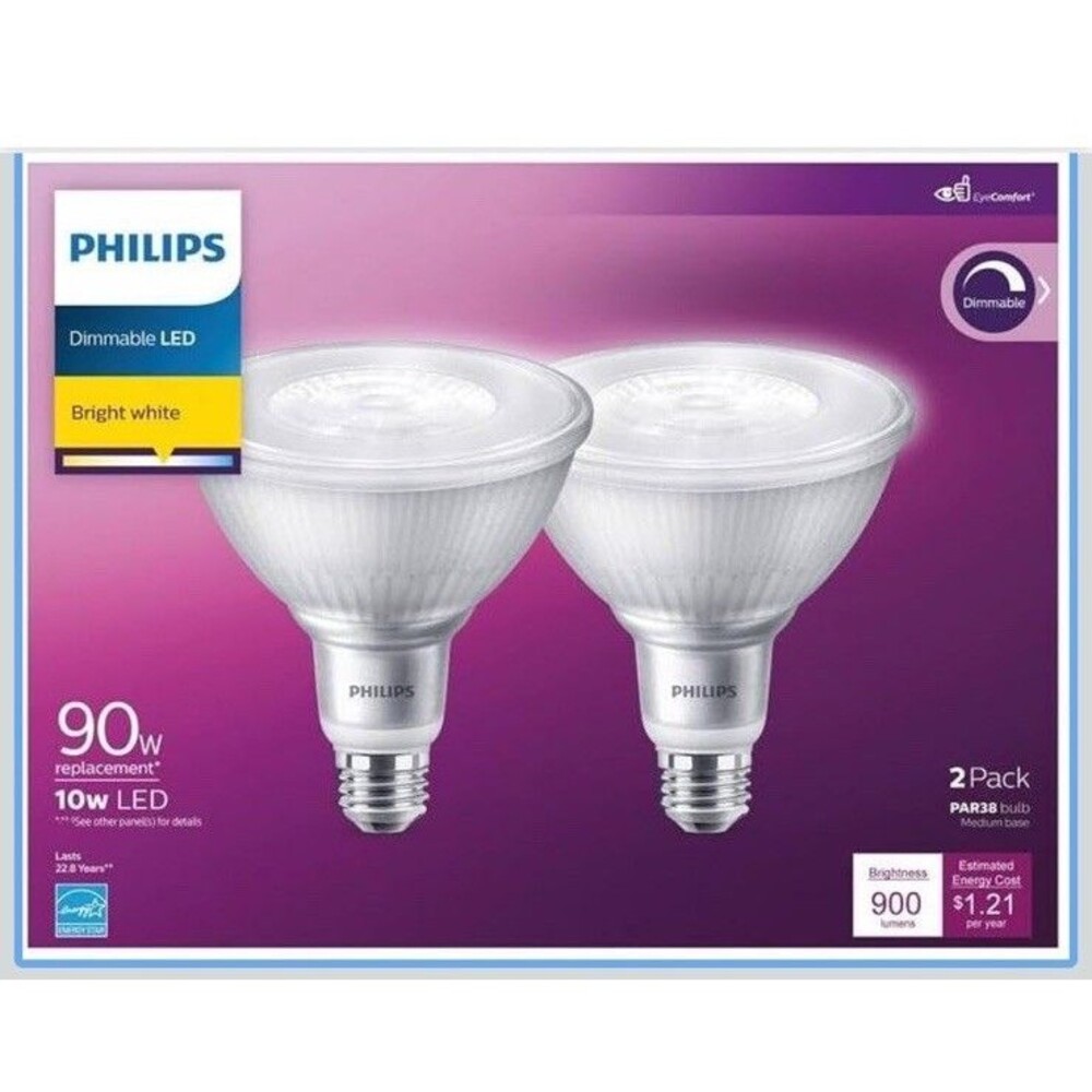 Philips 90w Equivalent Bright White Par38 Medium Indoor/outdoor Led Floodlight